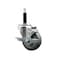 Service Caster 3.5'' SS Gray Poly Swivel 3/4'' Expanding Stem Caster with Brake SCC-SSEX20S3514-PPUB-TLB-34 - alternate 1
